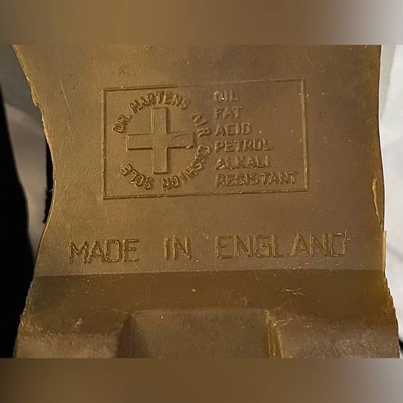 Vintage Dr. Martens Black Velvet Boots U.S Size 8 Made in England - Picture 8 of 9